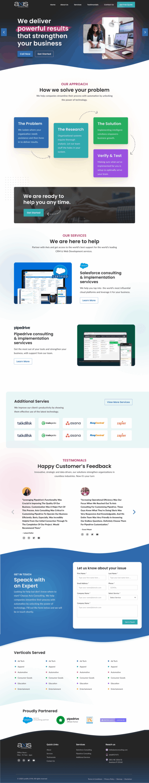 Portfolio of WordPress Website for Solution And Consultancy Services