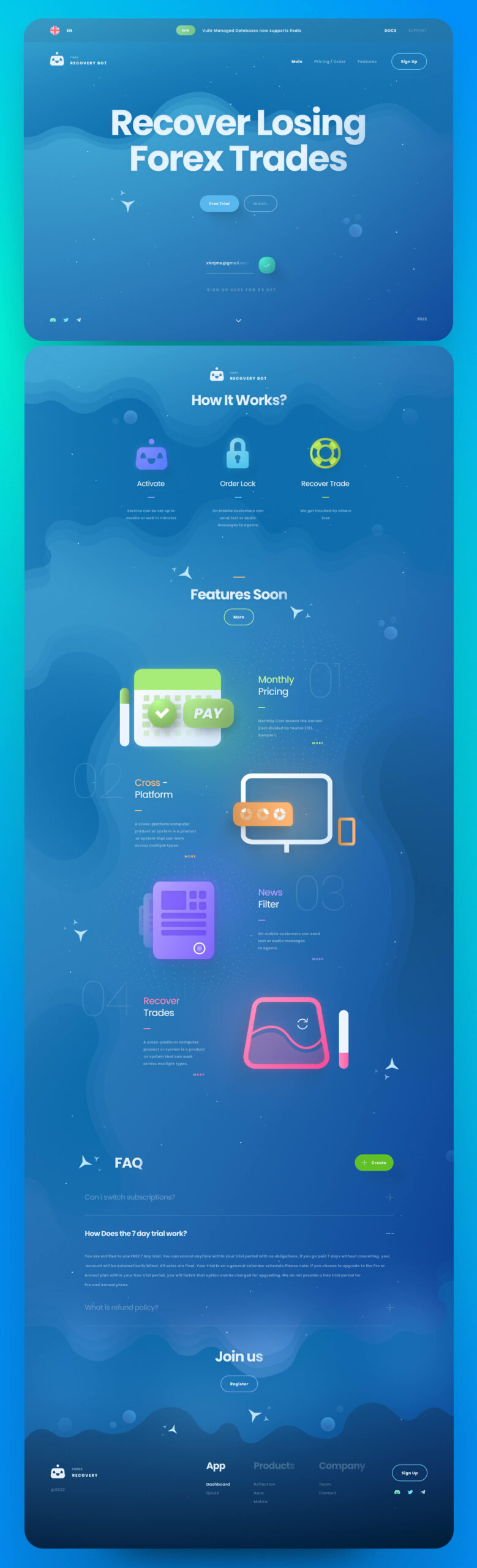 main-page design