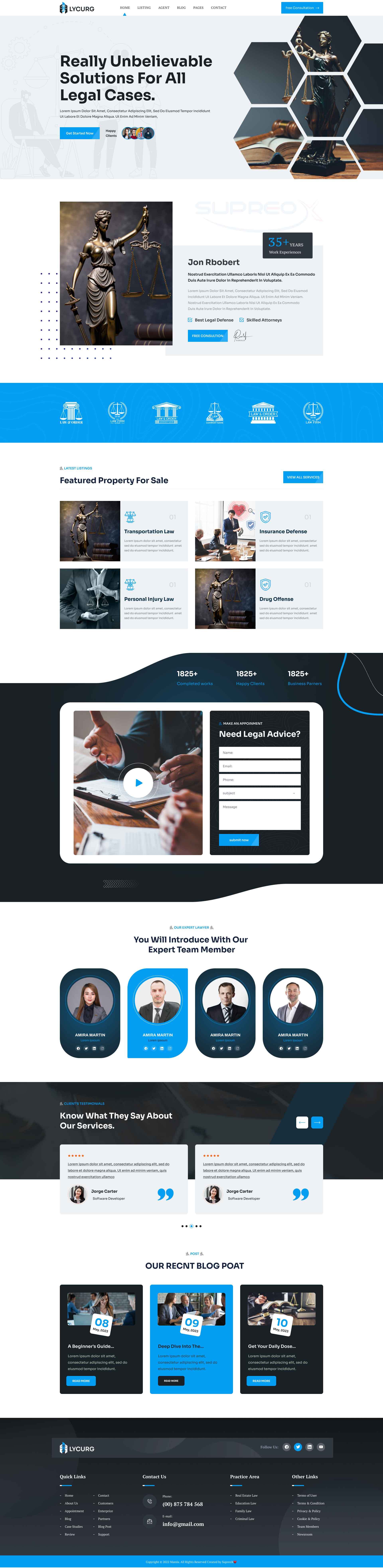 landing page