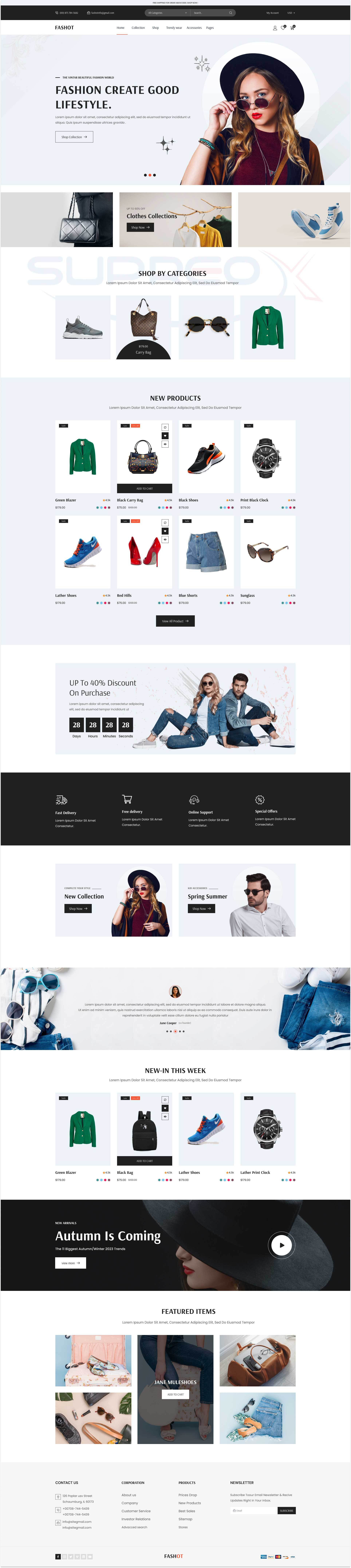 WordPress E-Commerce Fashion Store Website