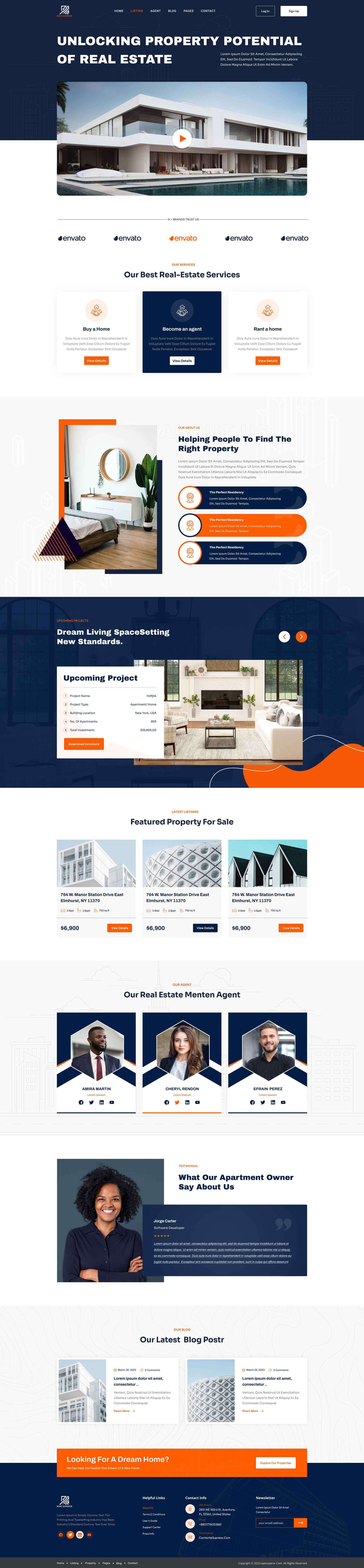 UI/UX Template Design for Property Selling Real Estate