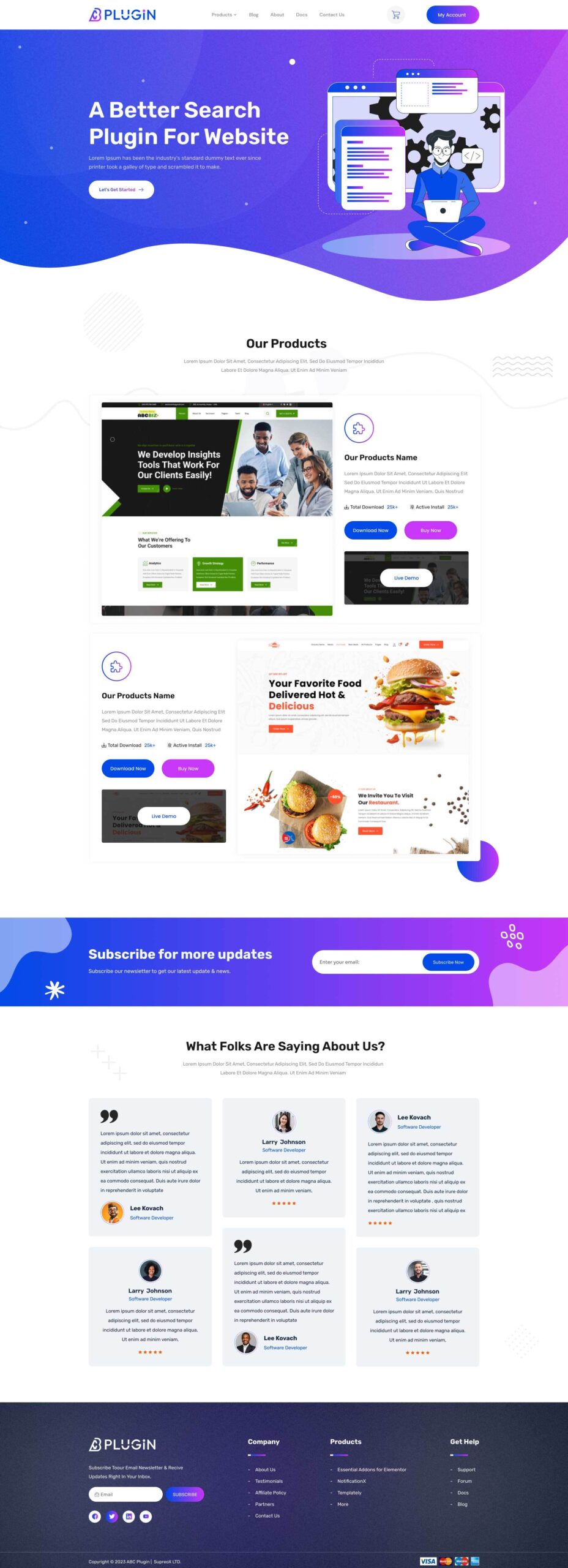 home page design