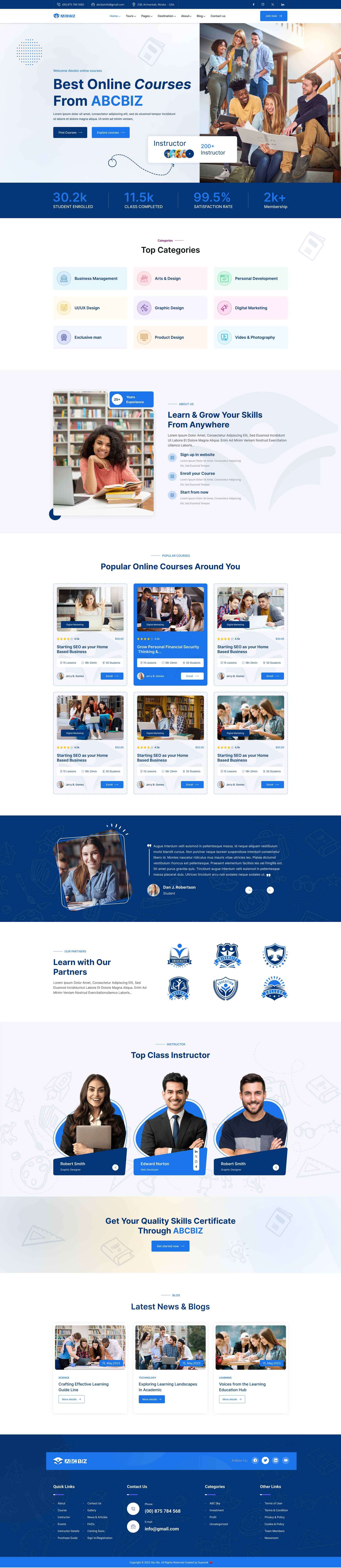 WordPress Website Design and Development For Education