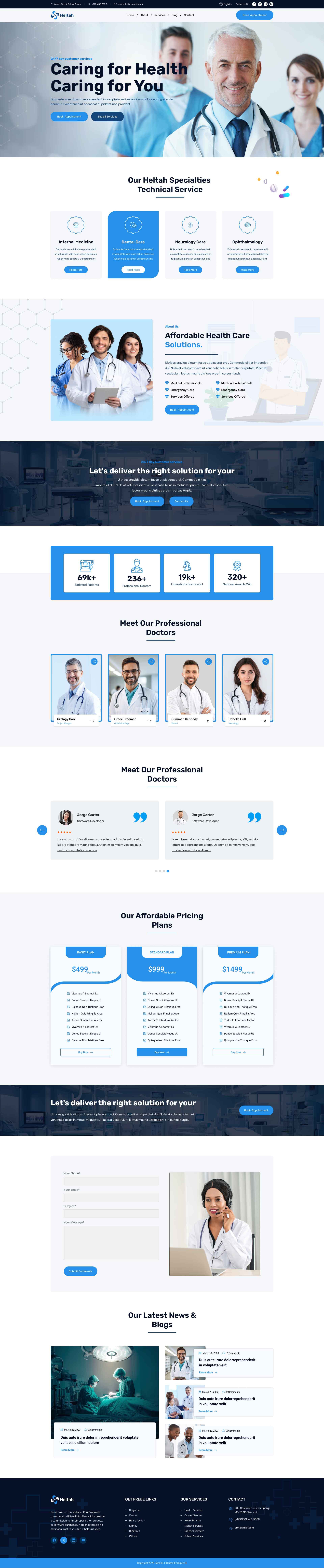 Health care Website Design and Development For WordPress