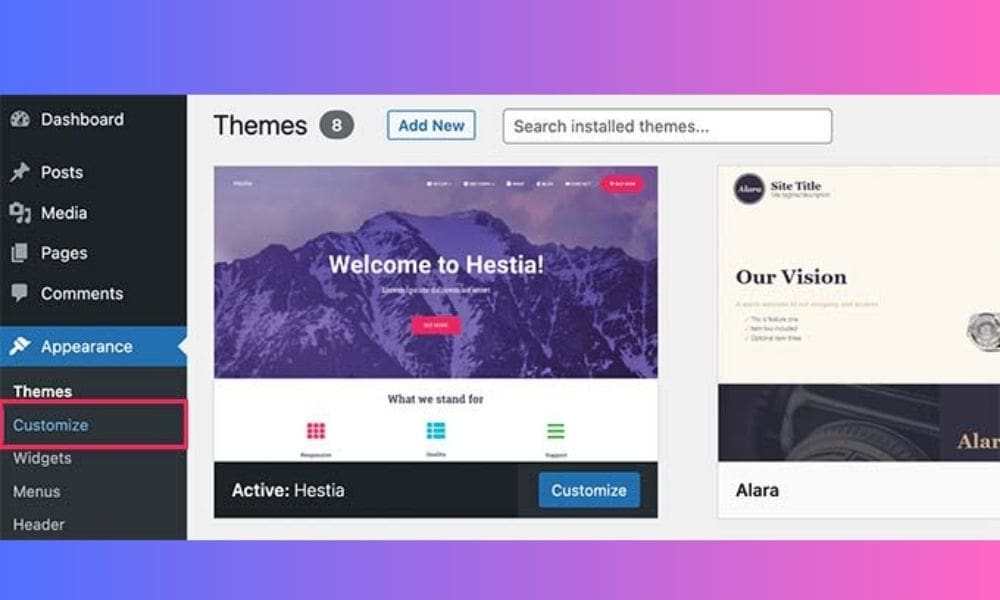 Themes Customization