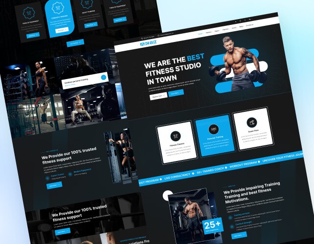 Landing Page Design and Development For Gym With WordPress