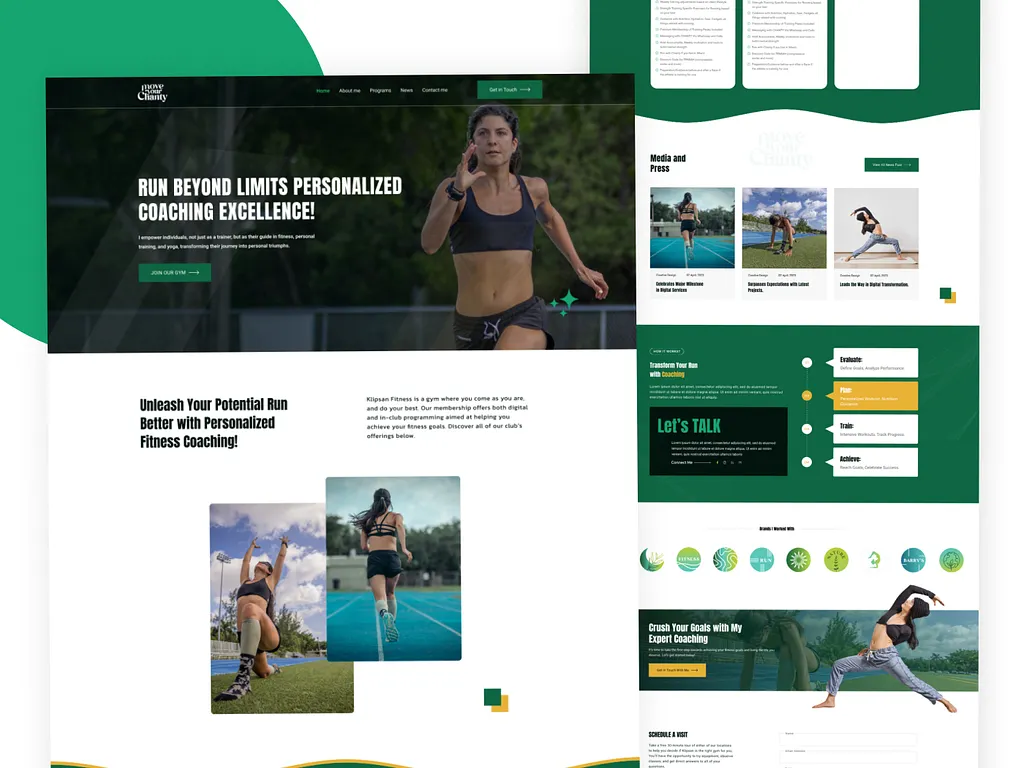 Fitness Coach Personal Website Design and Development