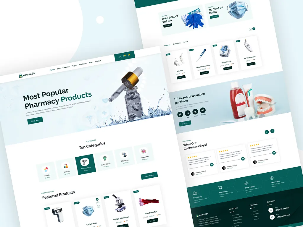 Medicine Store eCommerce Website Design and Development