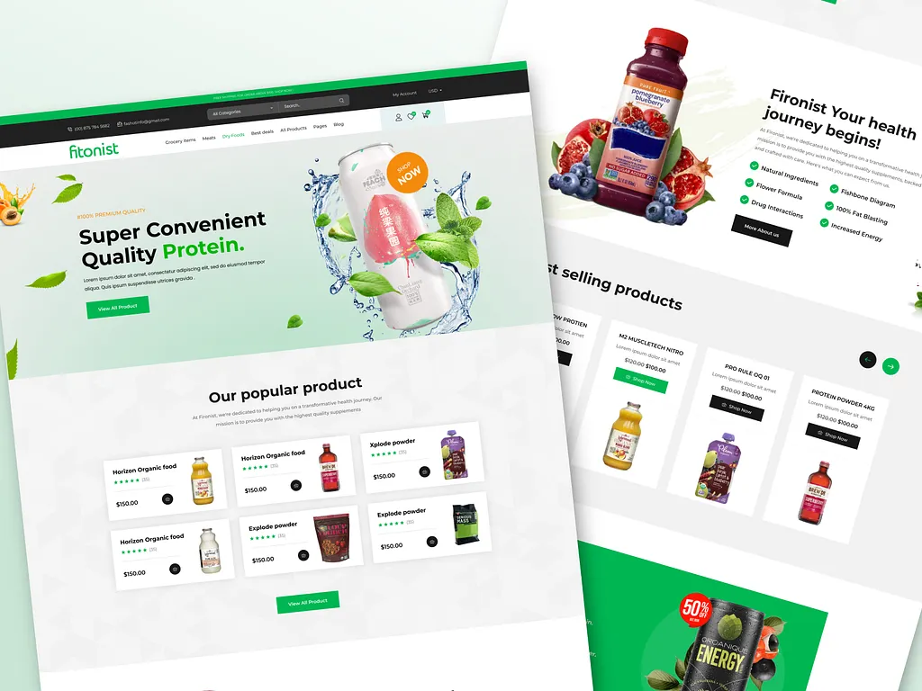 eCommerce Website Design and Development for Organic Food