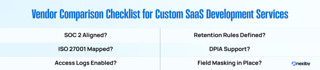 Vendor Comparison Checklist for Custom SaaS Development Services